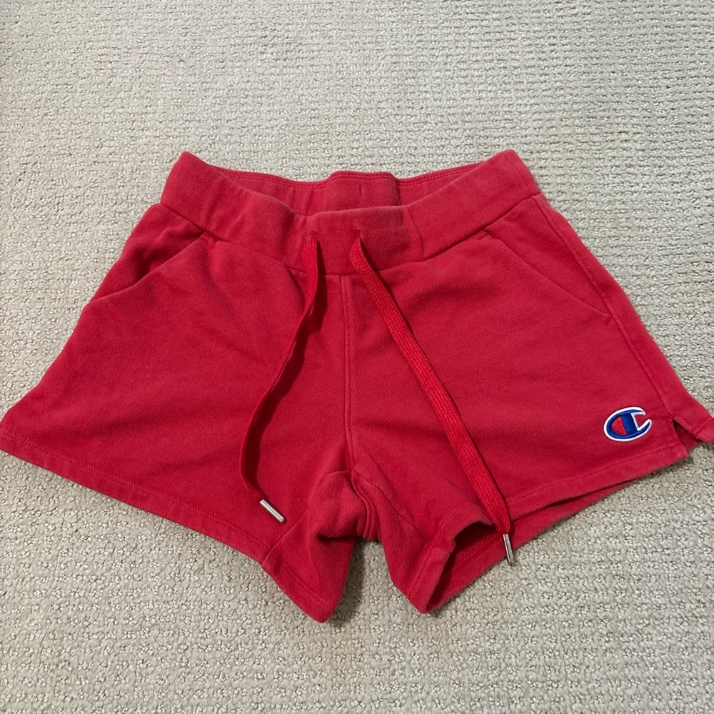 Champion Scarlet Red Sweat Shorts